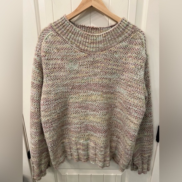 Free People Cotton Candy Pullover Sweater Size Medium Oversized EUC - Picture 2 of 8